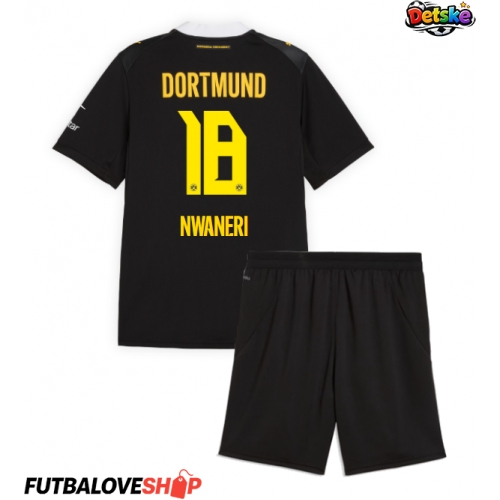 Dres Borussia Dortmund Ethan Nwaneri #18 Preč pre deti 2026-27 Krátky Rukáv (+ trenírky)